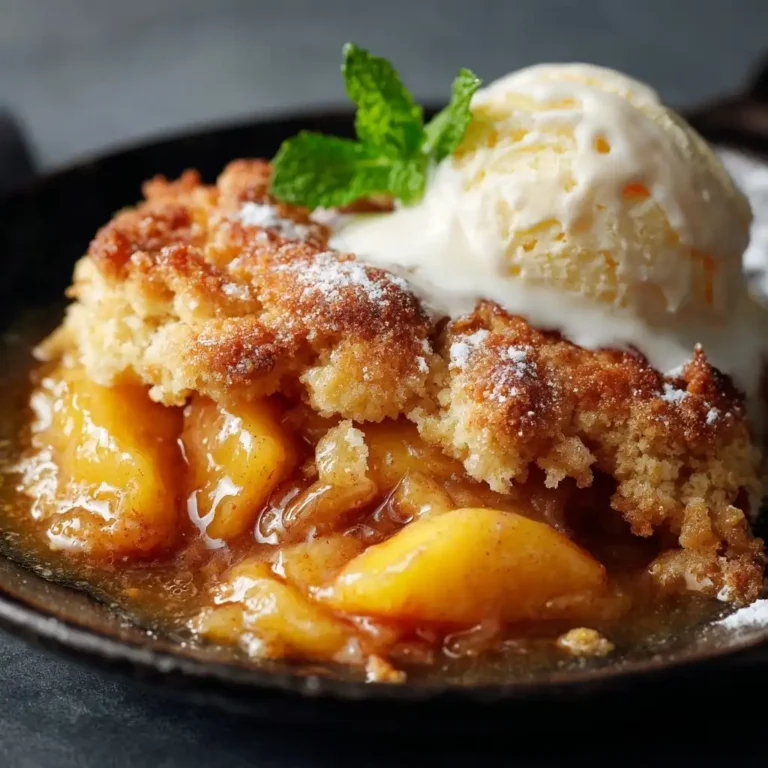 Cinnamon Sugar Biscuit Peach Cobbler