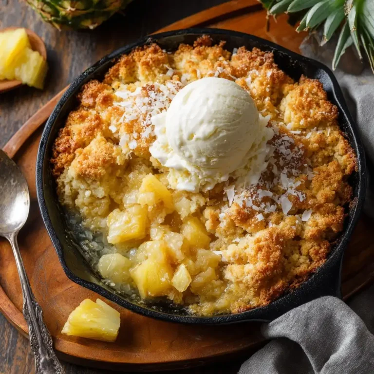 Coconut Pineapple Cobbler