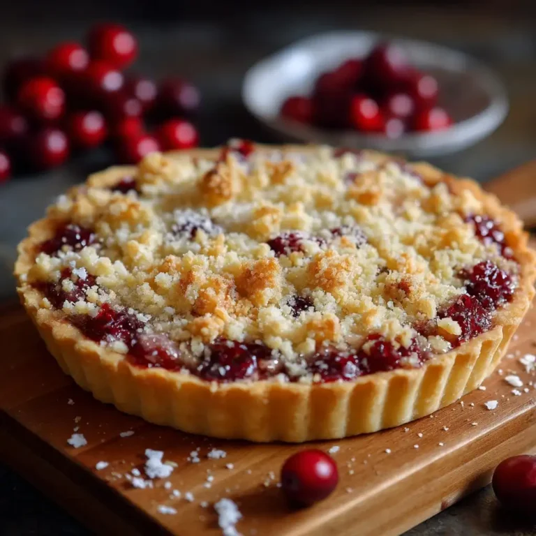 Cranberry Crumble Tart