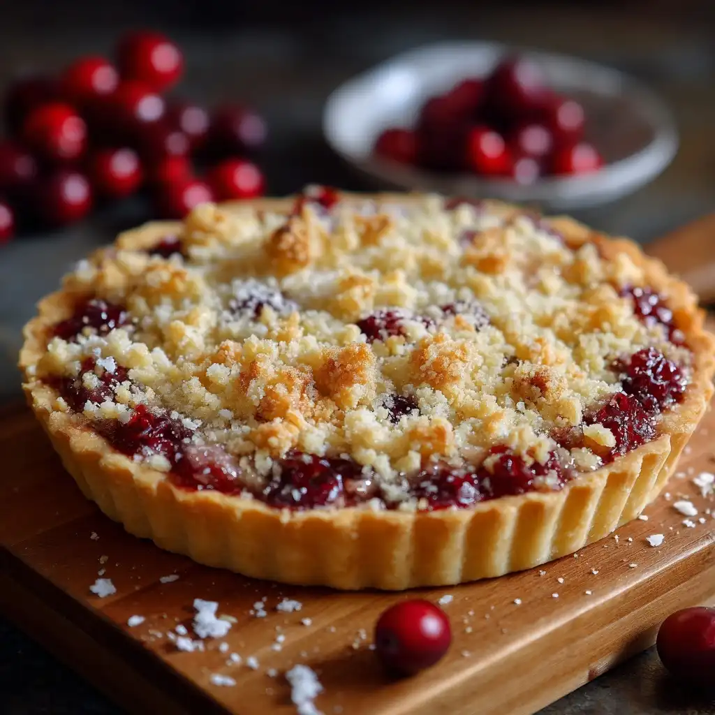 Cranberry Crumble Tart