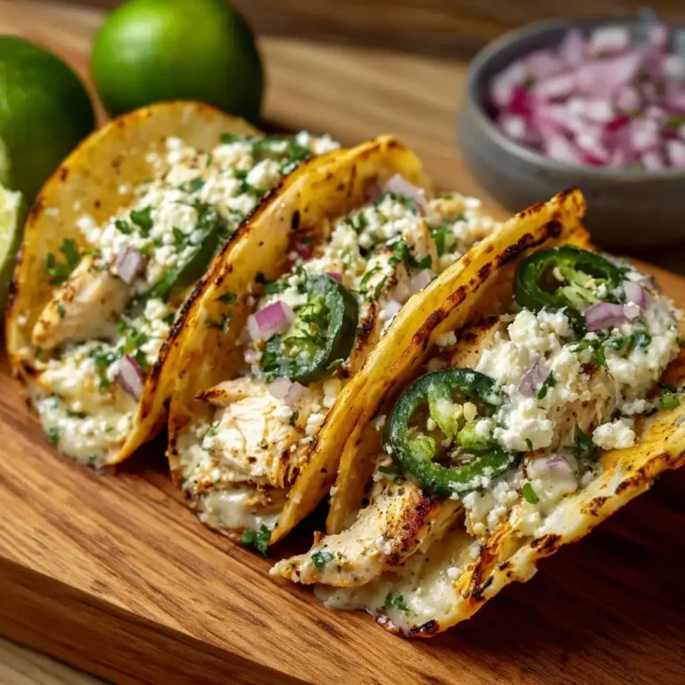 Creamy Jalapeno Chicken Tacos