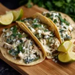 Creamy Poblano Chicken Tacos