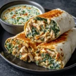 Creamy Spinach Chicken Burritos