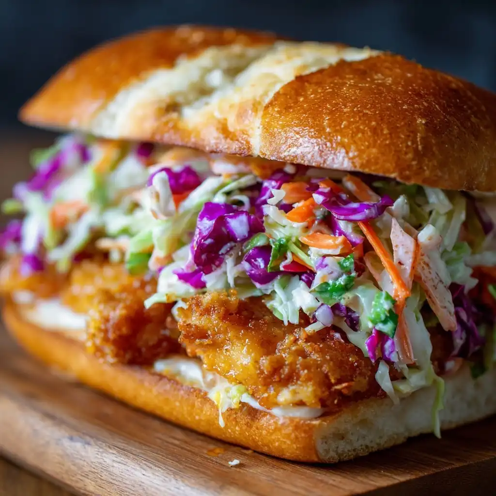 Crispy Chicken Slaw Sandwich