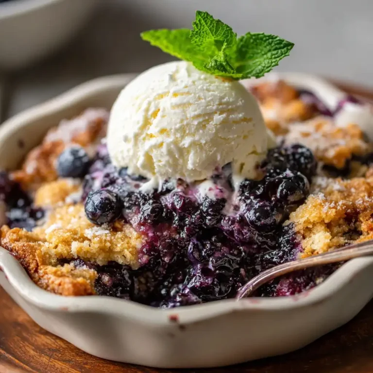 Easy Blueberry Cobbler with Buttery Crust