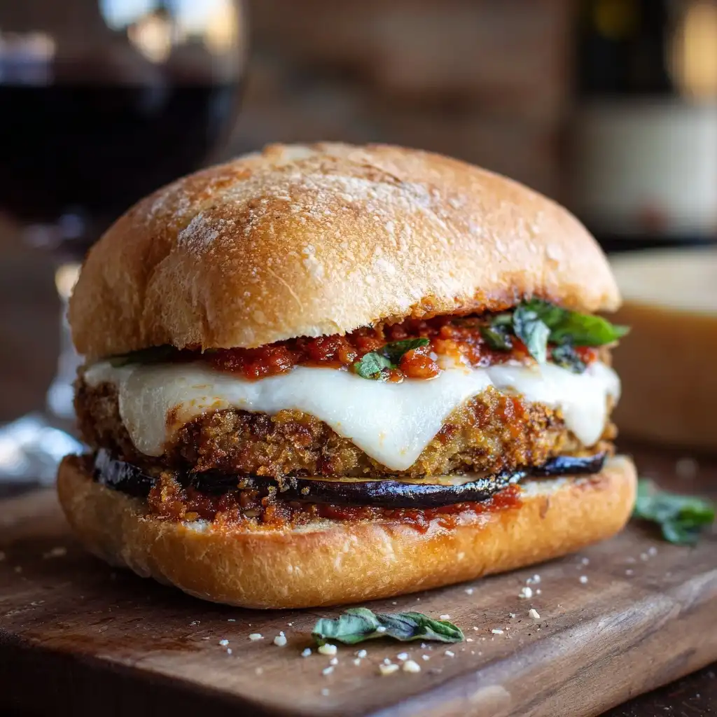 Eggplant Parmesan Sandwich