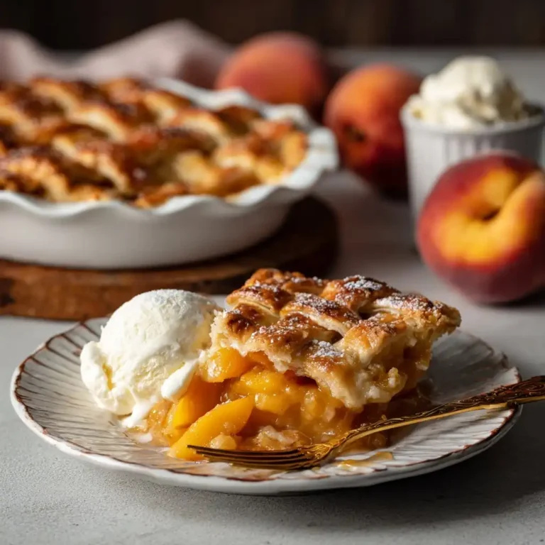 Fresh Peach Cobbler with Lattice Crust
