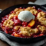 Fresh Strawberry Peach Cobbler
