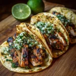 Garlic Herb Grilled Chicken Tacos