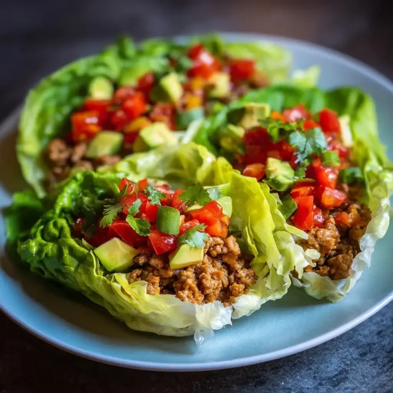Ground Turkey Taco Lettuce Wraps