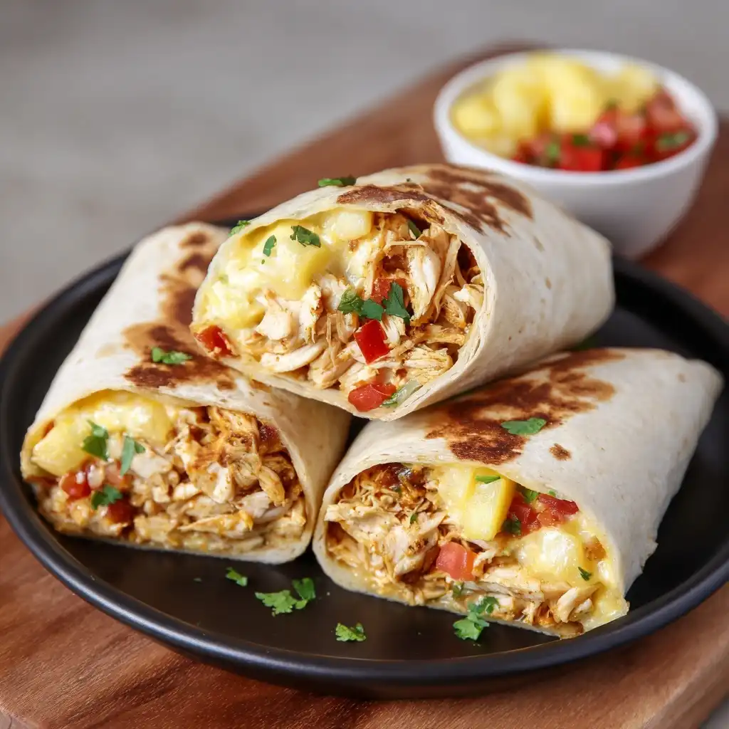 Hawaiian Chicken Burritos
