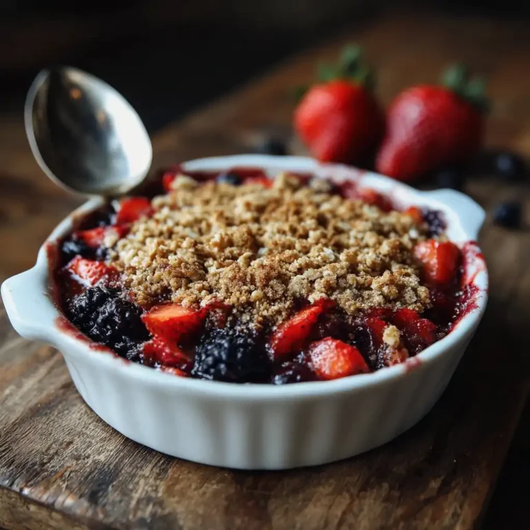 Healthy Oat Topped Berry Cobbler