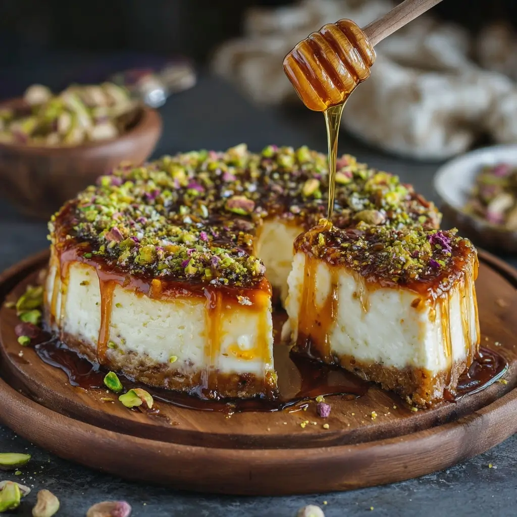 Honey Pistachio Cheesecake