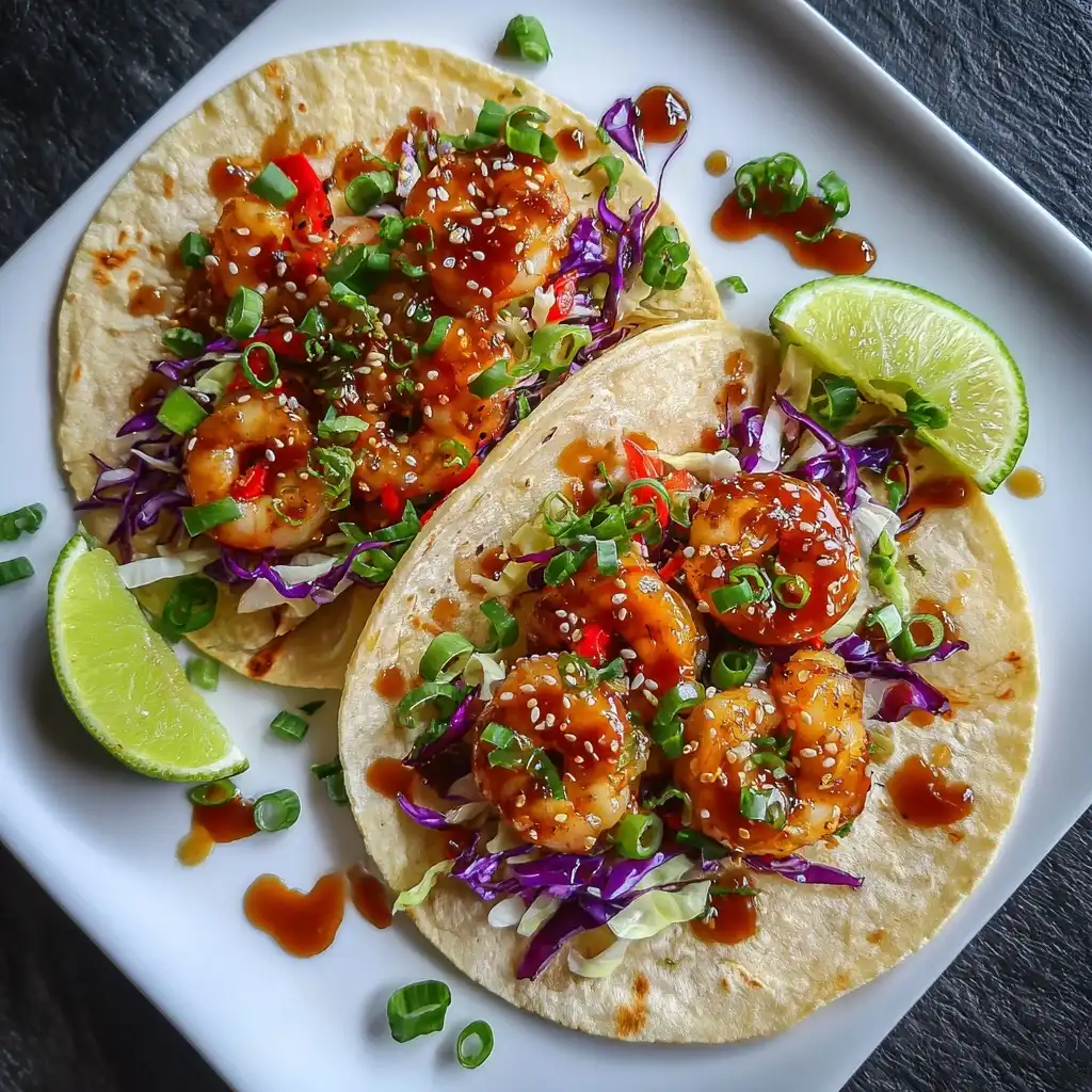 Honey Sriracha Shrimp Tacos