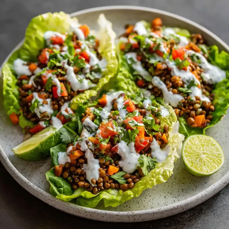 Lentil Taco Lettuce Wraps