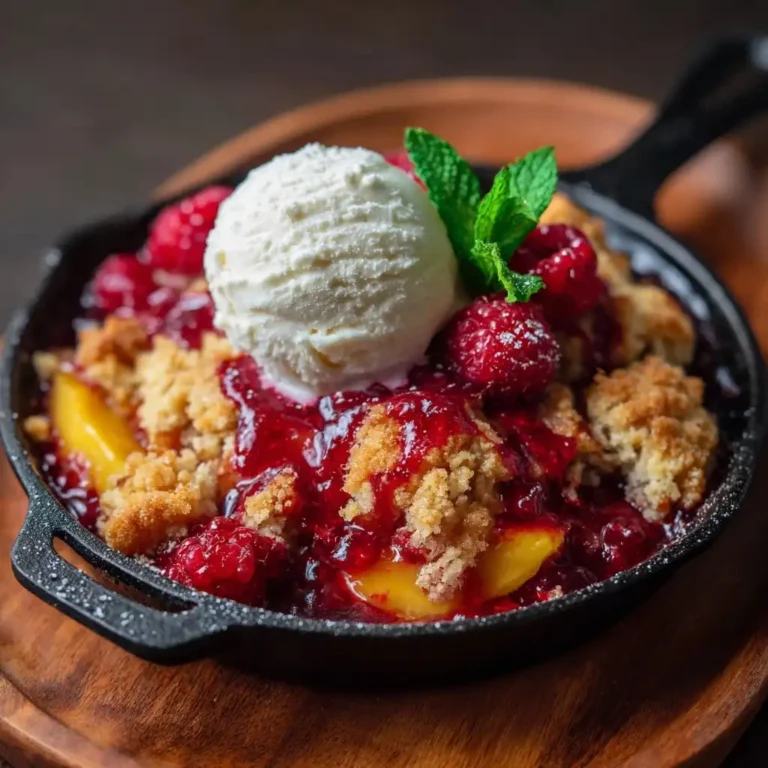 Mango Raspberry Cobbler