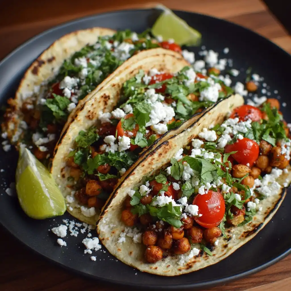 Mediterranean Chickpea Tacos