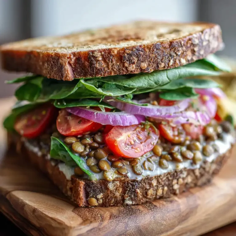 Mediterranean Lentil Sandwich