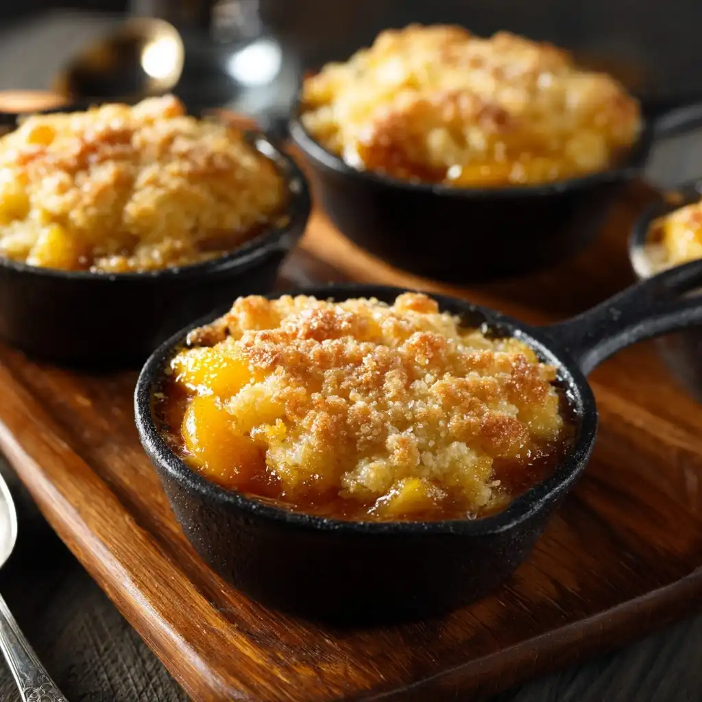 Mini Individual Peach Cobblers
