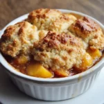 Peach Cobbler with Brown Sugar Biscuit Topping