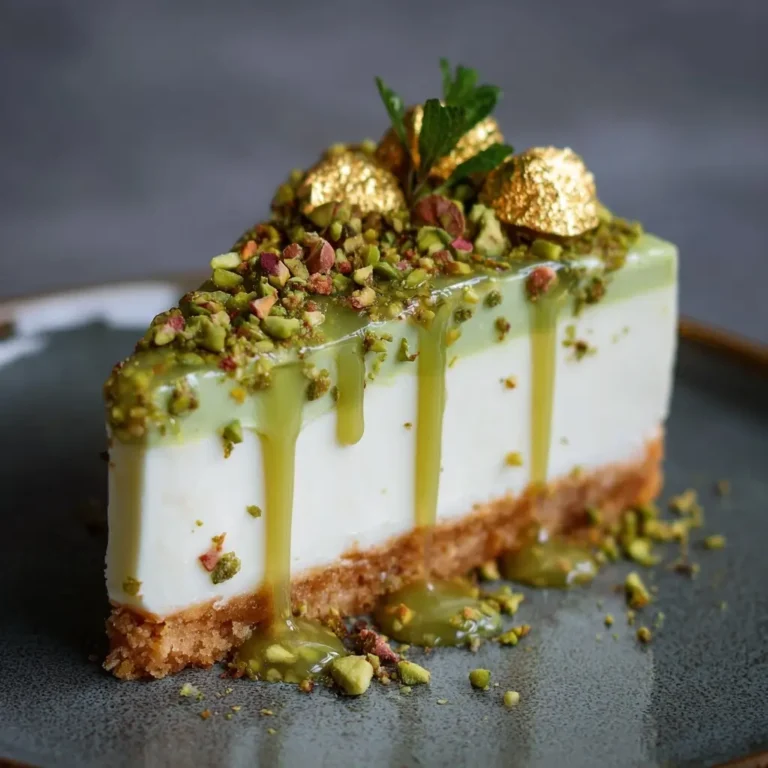 Pistachio White Chocolate Cheesecake
