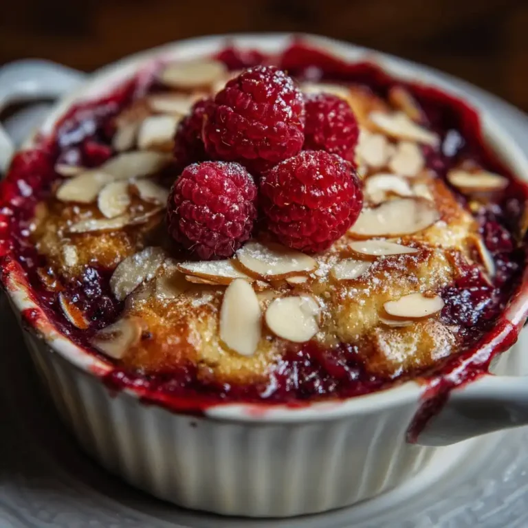 Raspberry Cobbler with Almond Topping