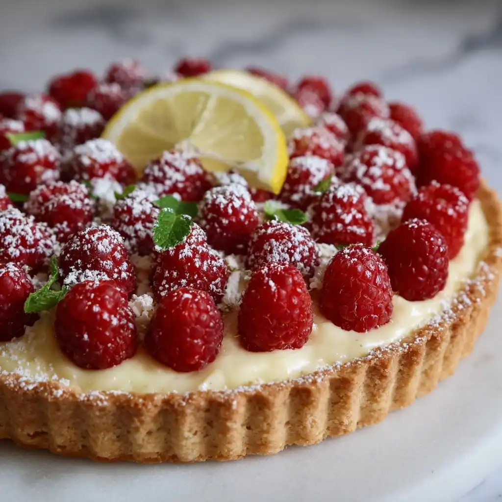 Raspberry Lemon Cheesecake Tart