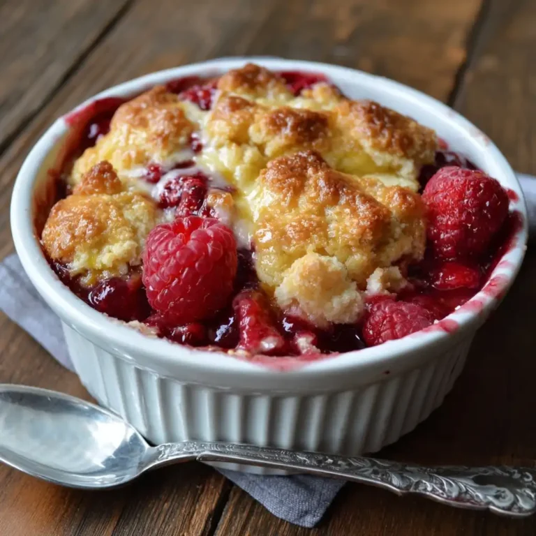 Raspberry Peach Cobbler