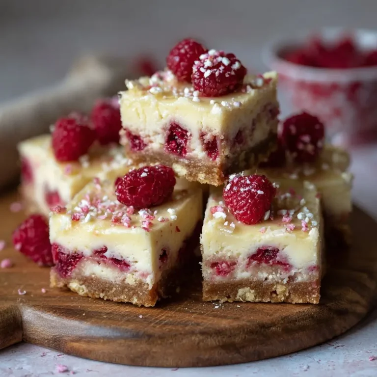 Raspberry White Chocolate Cheesecake Bars