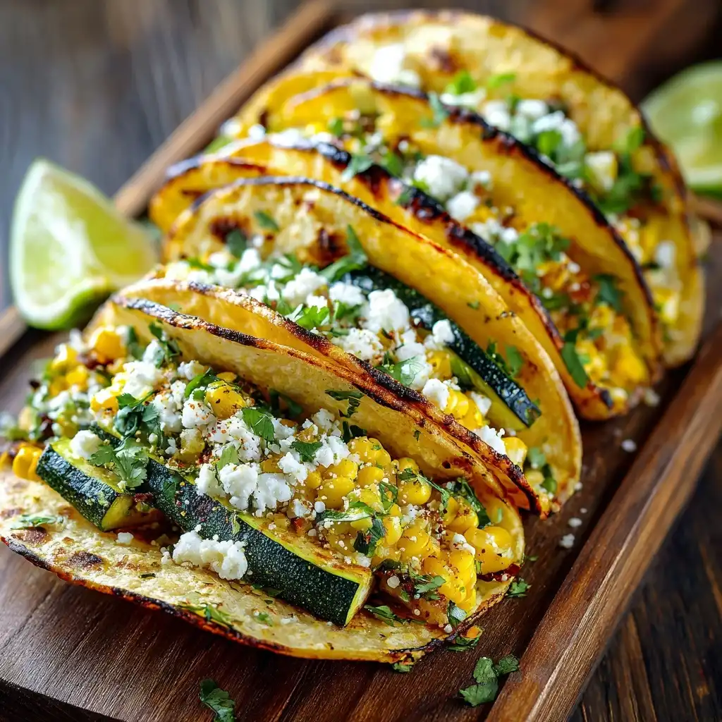 Roasted Corn and Zucchini Tacos