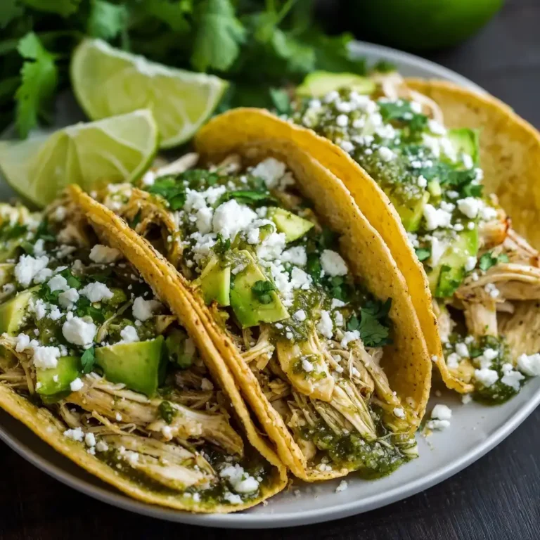 Salsa Verde Chicken Tacos
