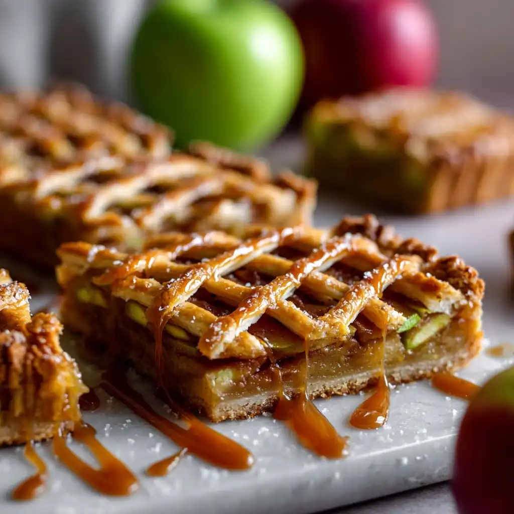 Salted Caramel Apple Slab Pie