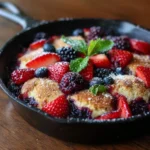 Skillet Mixed Berry Cobbler