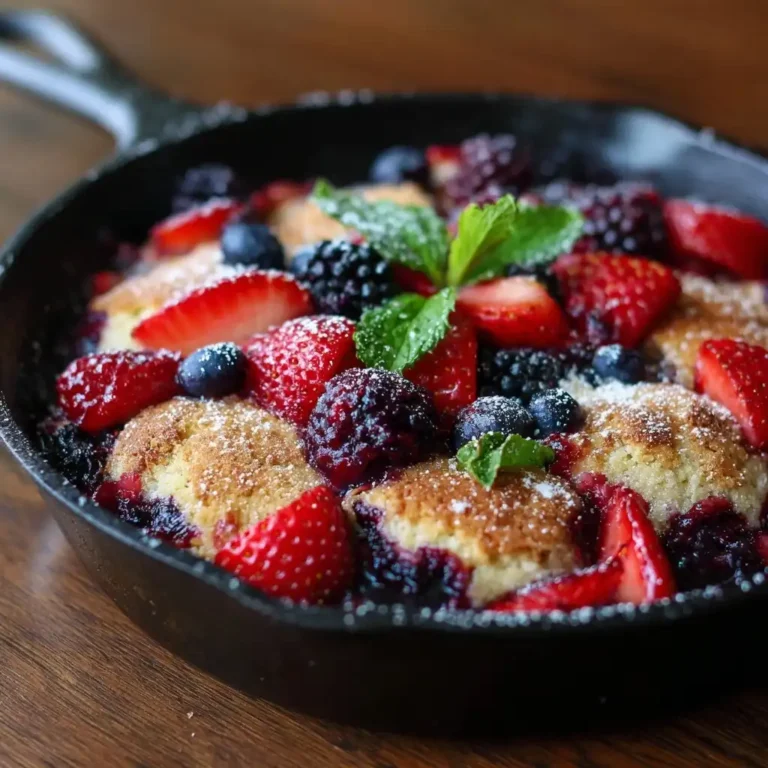 Skillet Mixed Berry Cobbler