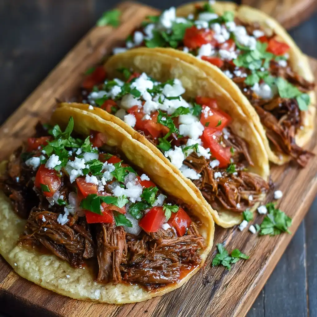 Slow Cooker Shredded Beef Tacos