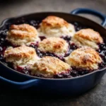 Southern Blueberry Cobbler with Biscuits