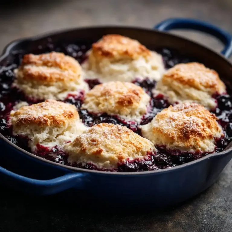 Southern Blueberry Cobbler with Biscuits