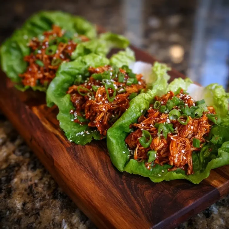 Spicy Korean Chicken Lettuce Wraps