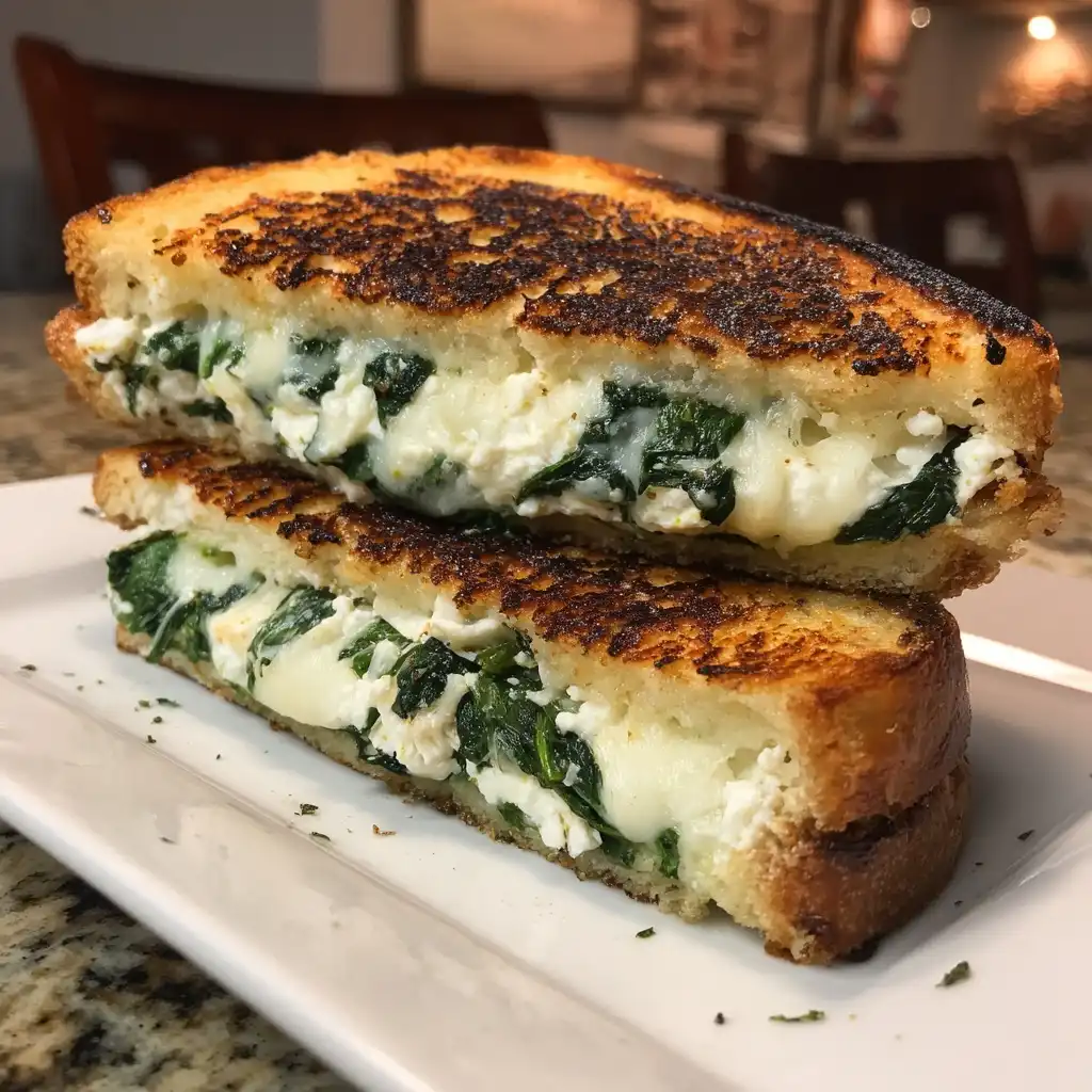 Spinach Feta Grilled Cheese