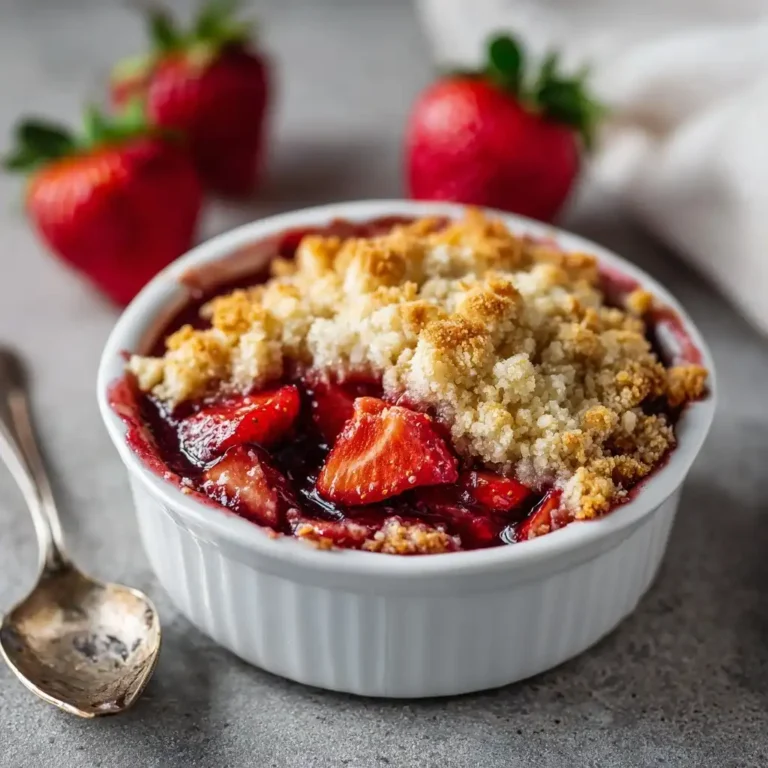 Strawberry Cobbler with Crumble Topping