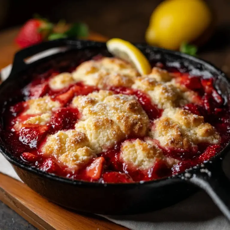 Strawberry Lemon Cobbler