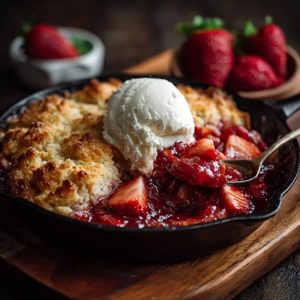 Strawberry Rhubarb Cobbler