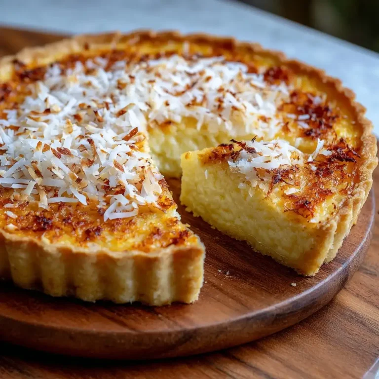 Toasted Coconut Custard Tart