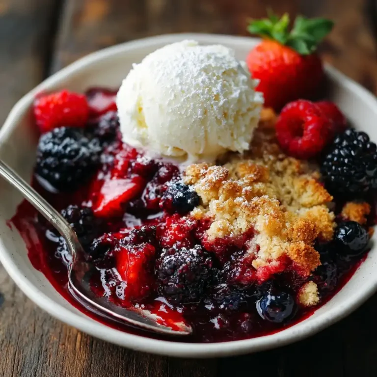 Triple Berry Cobbler