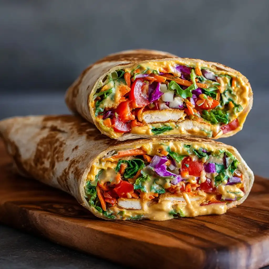 Turkey Hummus Veggie Wrap