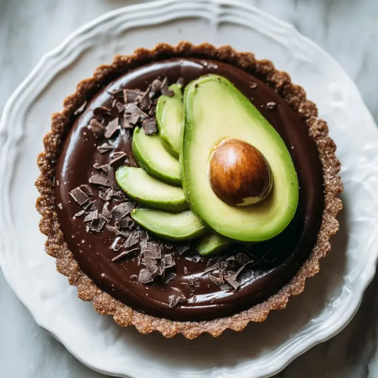 Vegan Chocolate Avocado Tart