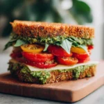 Vegan Pesto Tomato Sandwich