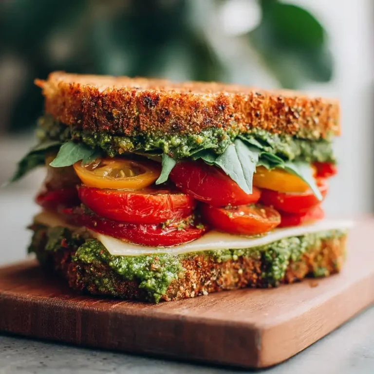 Vegan Pesto Tomato Sandwich