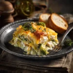 Broccoli Cheddar Chicken Lasagna