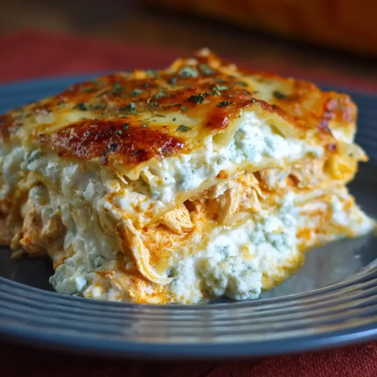 Buffalo Chicken Blue Cheese Lasagna
